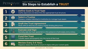 6-step family trust fund setup process from goals to funding