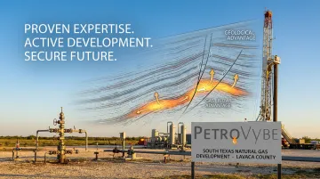 PetroVybe South Texas natural gas development site showing production infrastructure and operations