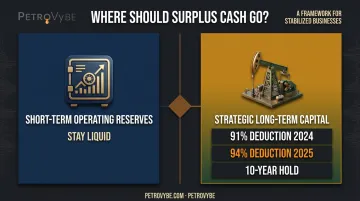Surplus startup cash allocation comparing liquid reserves and strategic long-term investment