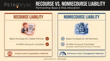 Recourse versus nonrecourse liability comparison across basis and at-risk rules