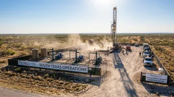 PetroVybe natural gas well development site in Lavaca County Texas