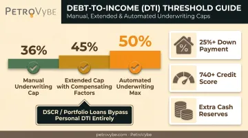 Conventional loan DTI ratio thresholds and compensating factors chart