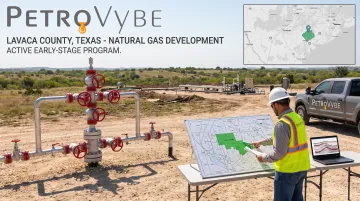 PetroVybe Lavaca County Texas natural gas development site map overview