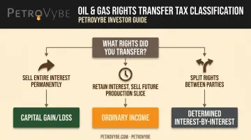 Mineral rights sale tax treatment decision tree by rights transferred