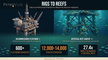Rigs-to-Reefs program transformation from oil platform to marine habitat