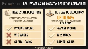 IDC deductions versus real estate passive loss rules comparison chart