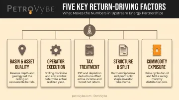 Key parameters affecting oil and gas unit investment returns chart