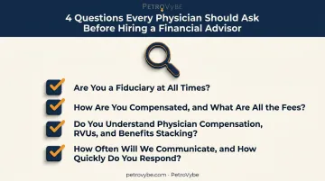 Checklist of key questions physicians should ask financial advisors