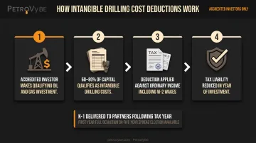 IDC oil and gas tax deduction process flow from investment to tax savings