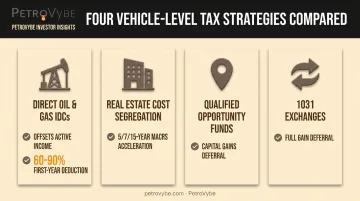 Comparison of four vehicle-level tax reduction strategies for investors