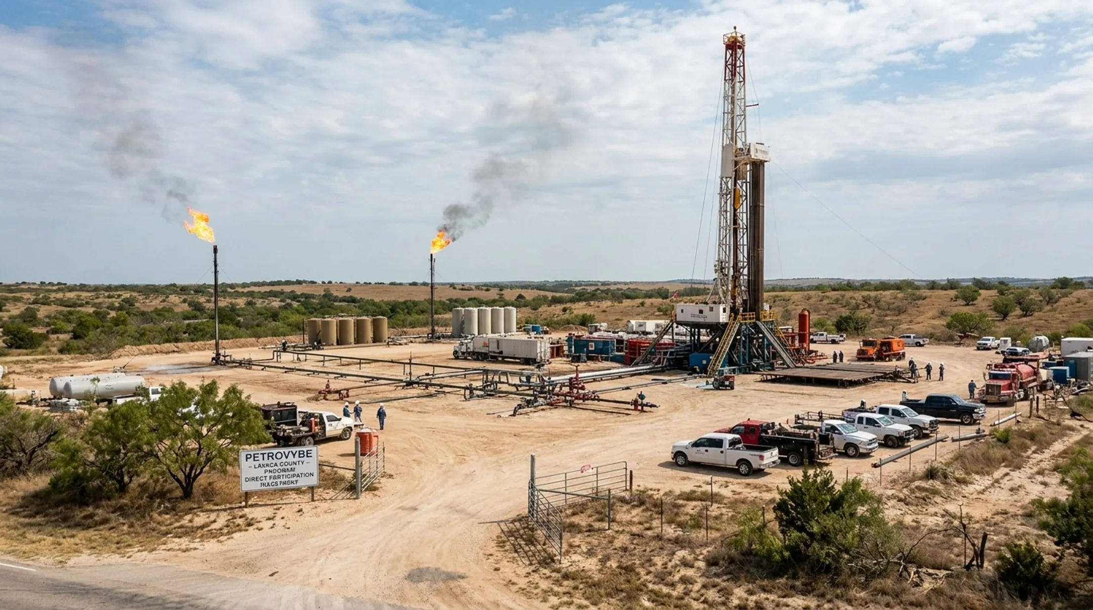 PetroVybe natural gas drilling program site in Lavaca County Texas