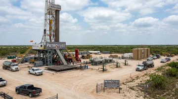 PetroVybe natural gas development site with active production operations