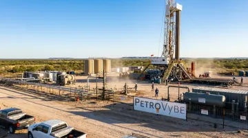 PetroVybe oil and gas development project site with active drilling operations