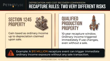 Section 1245 versus QPP recapture rules comparison chart