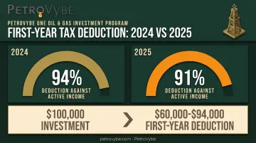 PetroVybe intangible drilling cost tax deduction percentages for 2024 and 2025