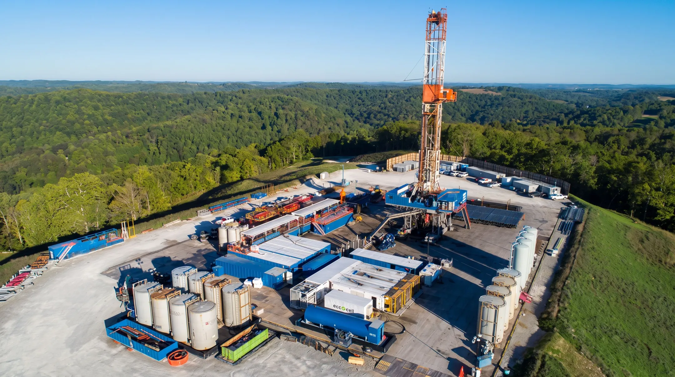Oil and gas drilling rig representing intangible drilling cost tax deductions