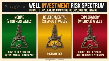 Income developmental and exploratory oil well risk reward comparison chart