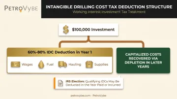 Intangible drilling cost tax deduction breakdown for working interest investors