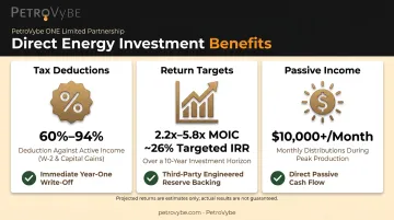 PetroVybe ONE investment structure showing tax deductions returns and passive income