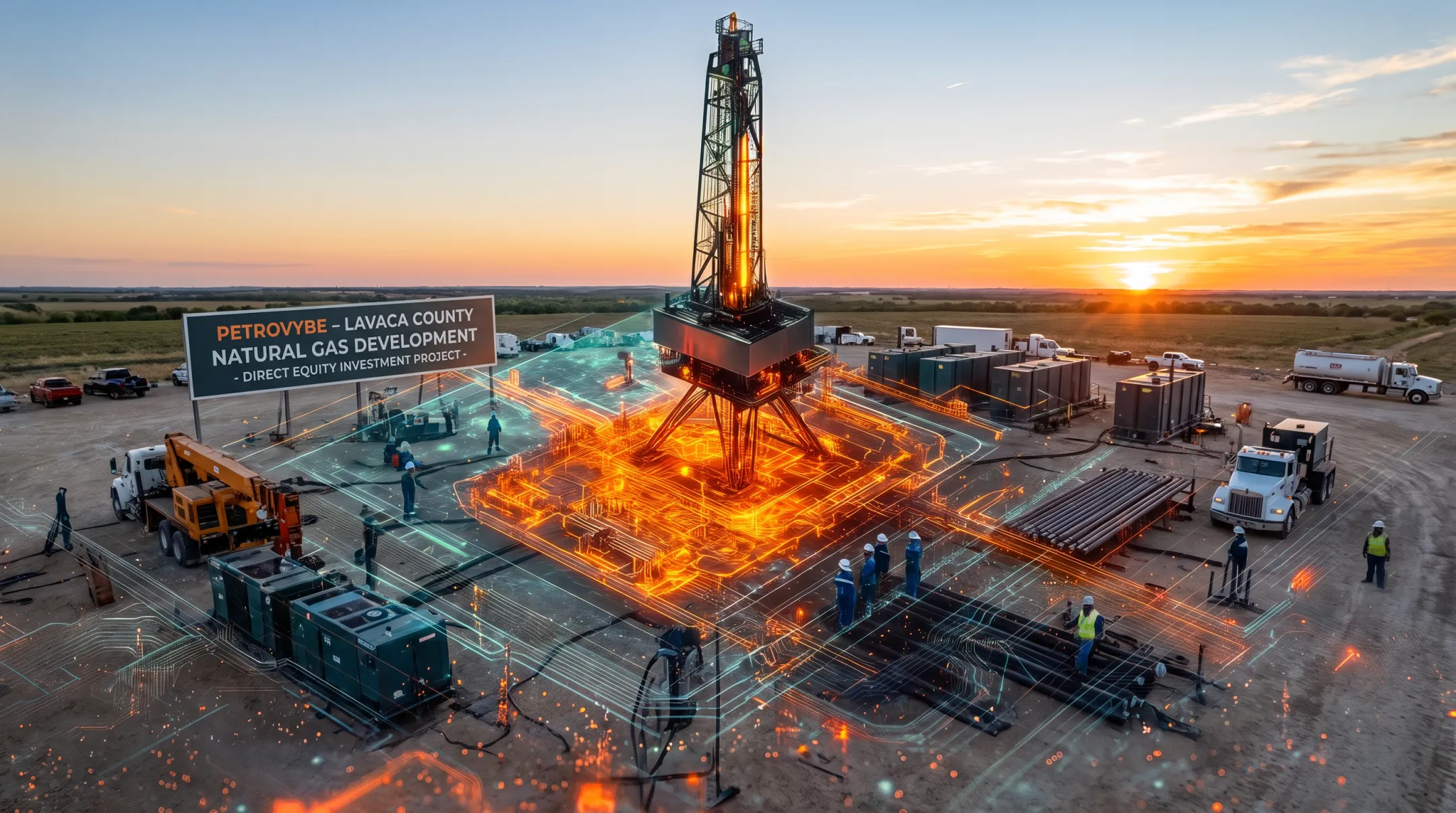 PetroVybe ONE natural gas development project site in Lavaca County Texas