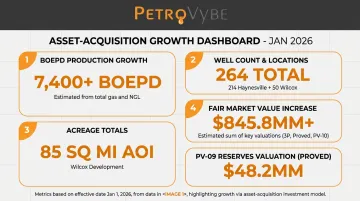 PetroVybe asset acquisition portfolio growth metrics and valuation dashboard
