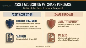 Asset acquisition versus share purchase liability and tax basis comparison