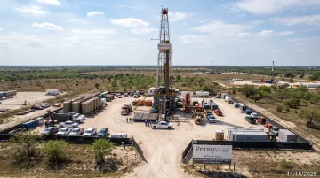 PetroVybe natural gas drilling site in Lavaca County Texas