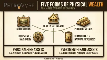Five categories of physical wealth including real estate metals and resources
