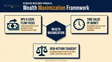 Three core components of wealth maximization framework diagram
