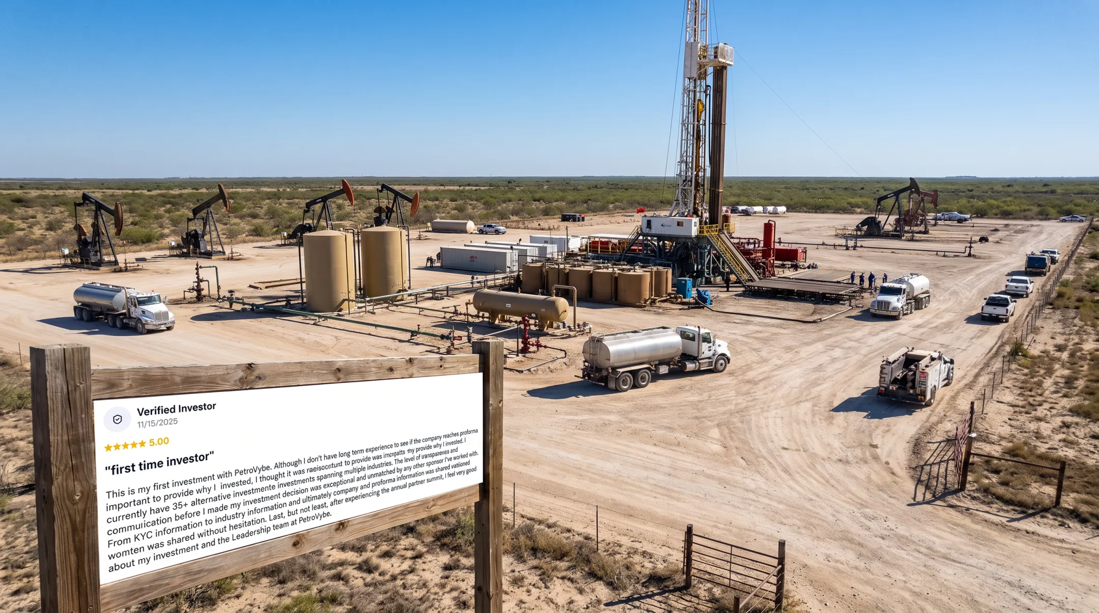PetroVybe South Texas natural gas well development site with legacy wells