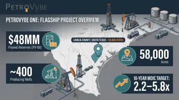 PetroVybe ONE project South Texas producing wells and Lavaca County acreage operations overview