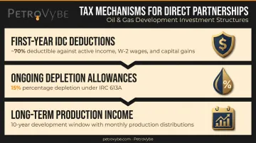 Three tax benefits of direct oil and gas investment IDC depletion and long-term income