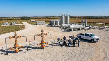 PetroVybe natural gas development site in Lavaca County Texas