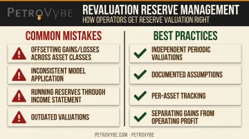 Revaluation reserve common mistakes versus best practices comparison chart