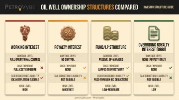 Comparison of four oil well ownership structures risk and tax benefits