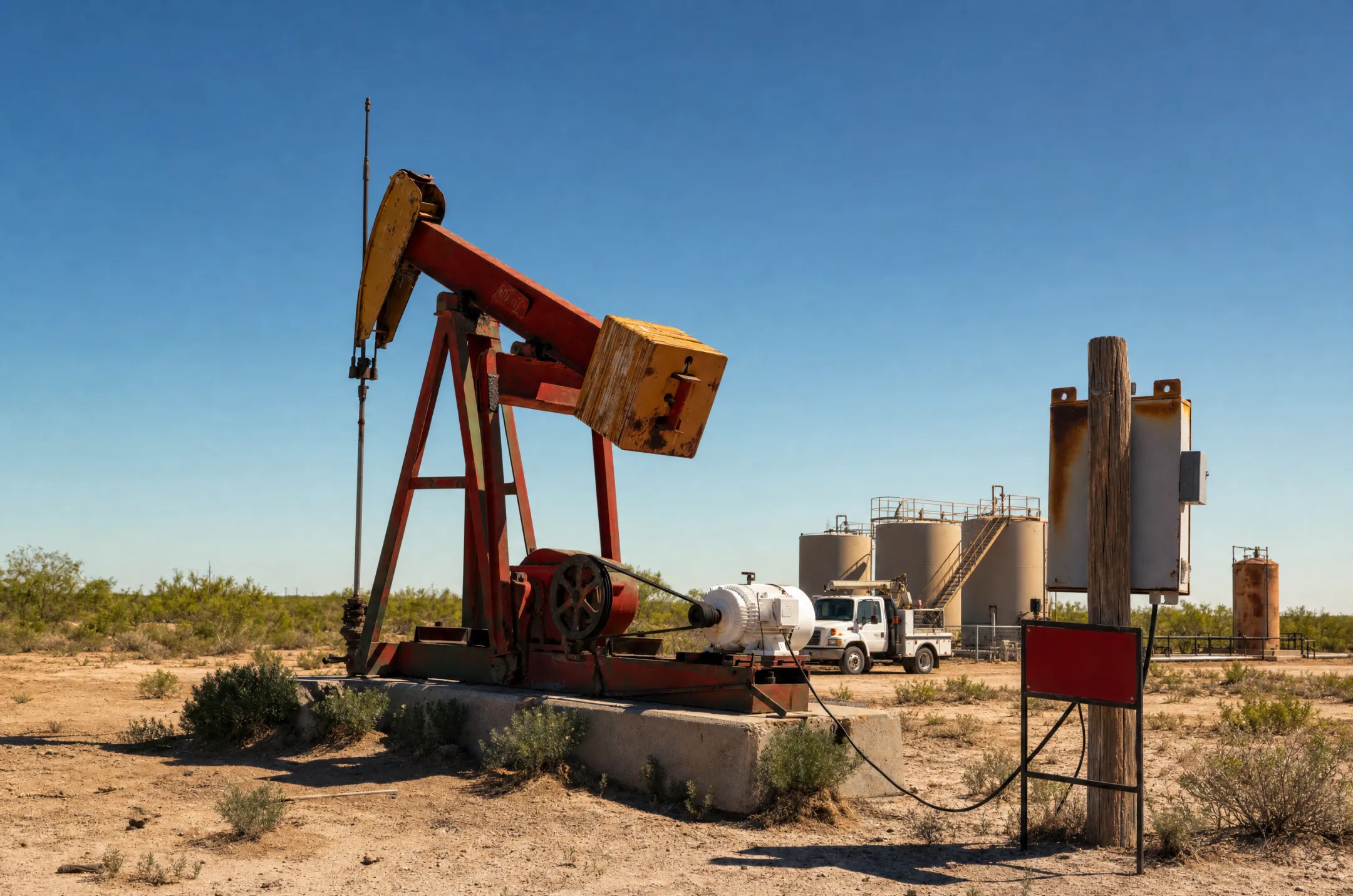 Natural gas drilling site representing energy development investment opportunities