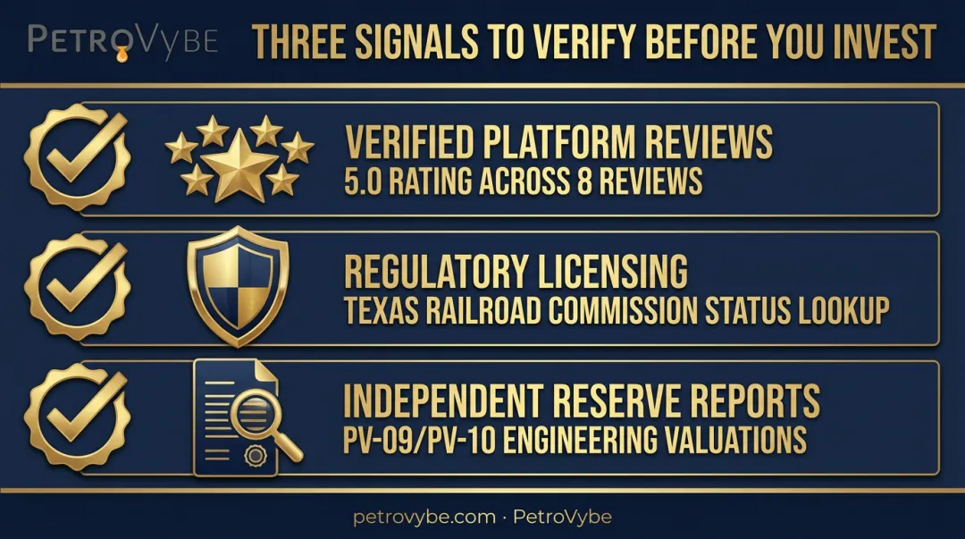 Three-point operator trust verification checklist for oil gas investors