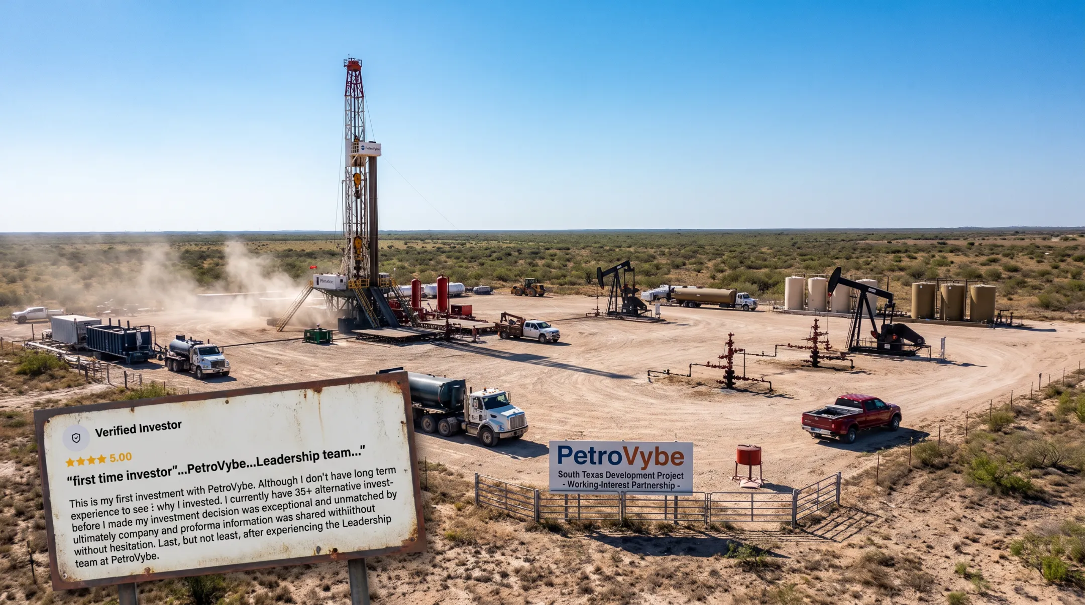PetroVybe South Texas natural gas well development site in Lavaca County