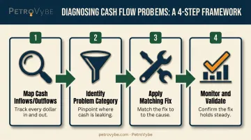 4-step diagnostic framework process for fixing small business cash flow