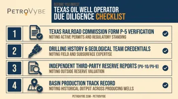 4-point operator due diligence checklist for Texas oil well investing