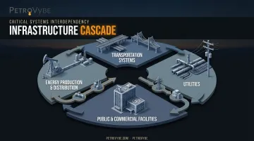 Four infrastructure asset categories showing interconnected transportation utility energy systems