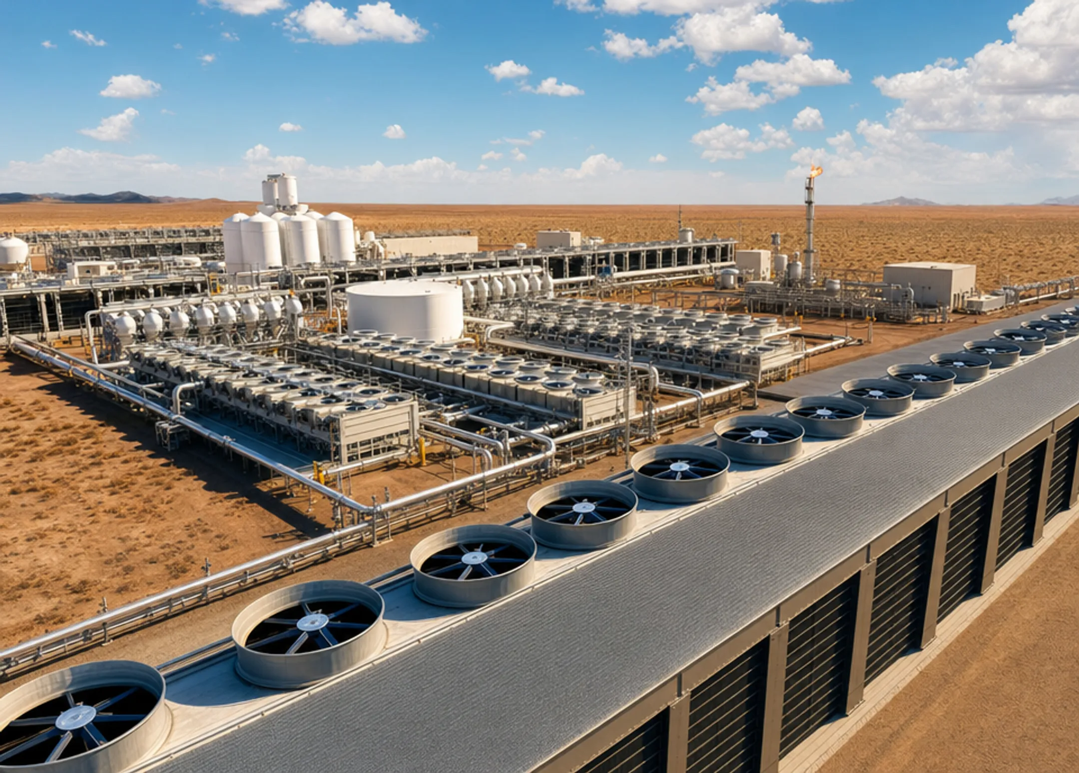 Direct air capture facility with industrial carbon capture equipment in Texas