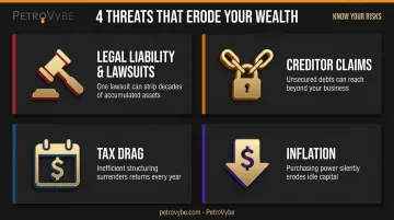 four primary wealth erosion threats facing high-income earners infographic