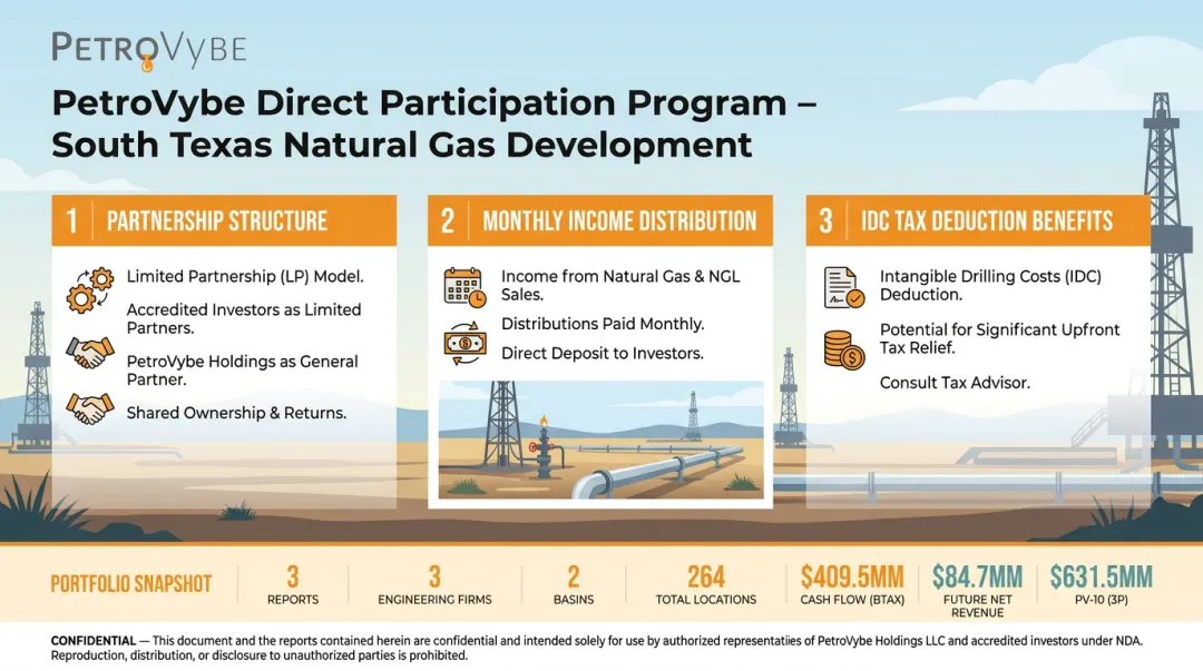 PetroVybe oil and gas direct participation program partnership structure and tax benefits