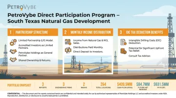 PetroVybe oil and gas direct participation program partnership structure and tax benefits