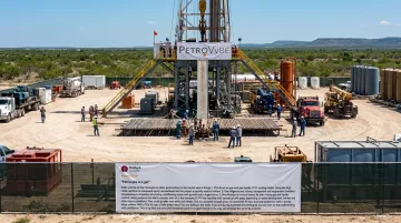 PetroVybe natural gas drilling operation site in South Texas Gulf Coast Basin