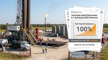 PetroVybe natural gas development site in Lavaca County Texas with active drilling operations