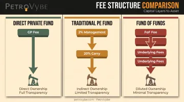 Fee layer comparison direct funds versus fund of funds versus private equity