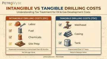 IDC versus tangible drilling costs comparison showing tax treatment differences