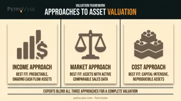 Income market and cost approaches to asset valuation side-by-side comparison